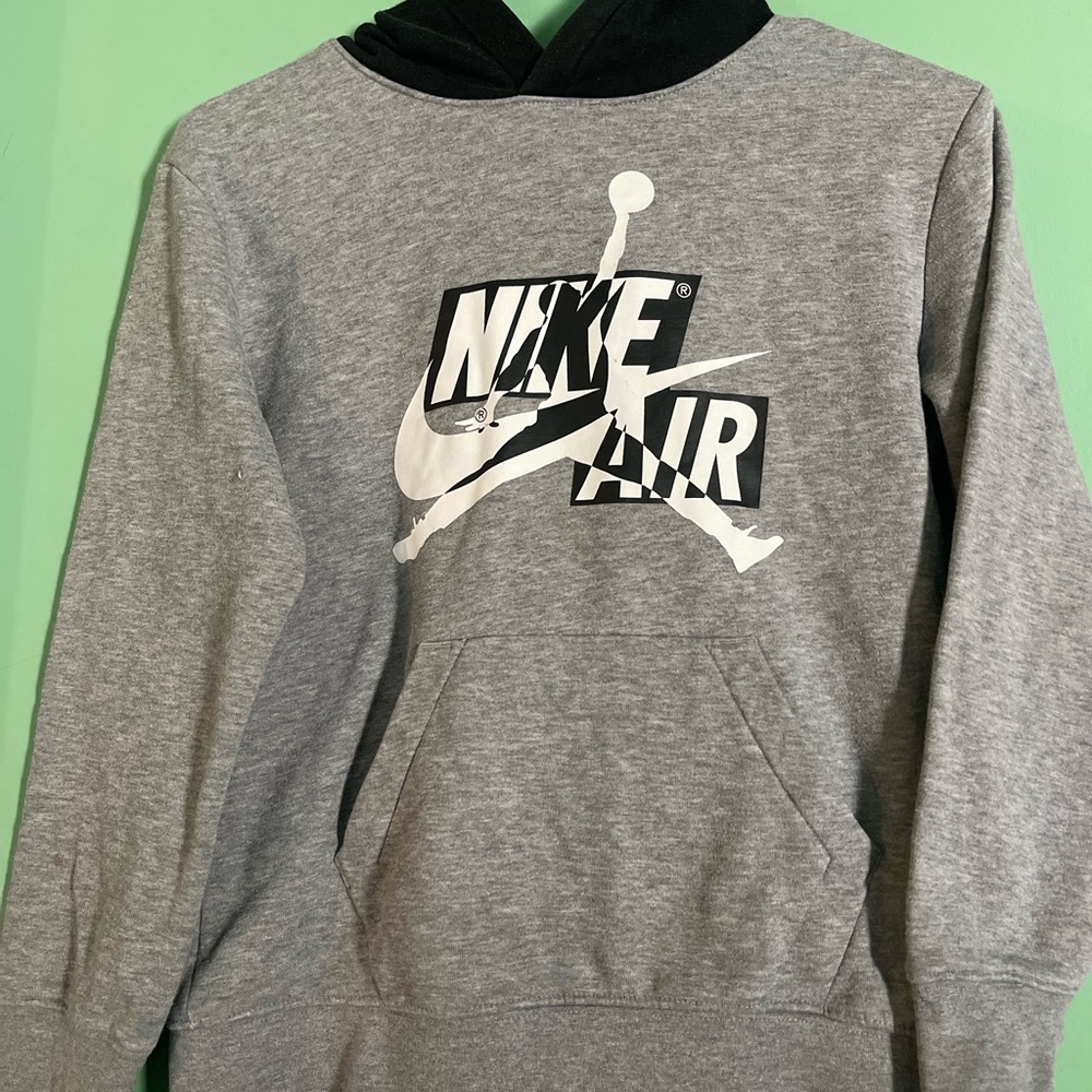 Jordan Gray and Black Hoodie for Men